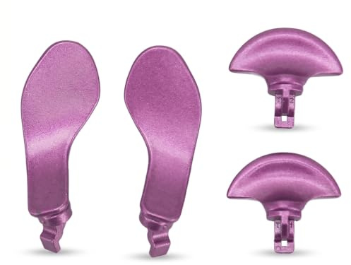 Palettes Arrière de Contrôleur de Jeu 4pcs, Palettes en Acier Inoxydable Noir en Métal, Boutons Arrière en Métal de Remplacement pour Contrôleur Edge (Violet)