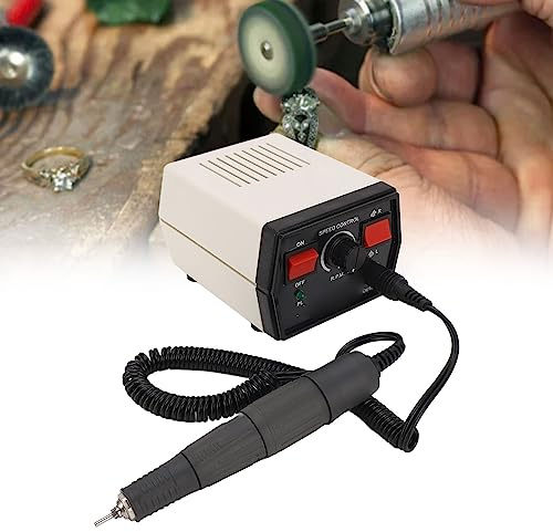 Micromotor Polishing Machine with Stepless Variable Speed for Laboratory and Artistic Creations, Versatile Lab Jewelry Micromotor Micro Motor Hand Kit