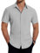 COOFANDY Men's Shirts Short Sleeve Wrinkle Free Casual Regular Fit Shirt for Men Basic Top Shirts Light Gray XXL
