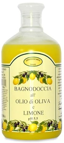 Fratelli Risso - Olivolja och citron duschbad, kroppstvätt, naturlig duschkräm, 1 st - 500 ml