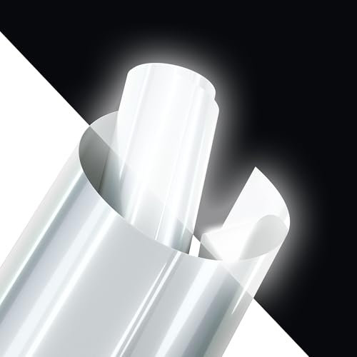 LIKCUT Reflektierend Plotterfolie Textil, 30,5 cm x 2,44 m Flexfolie Plotter Textil für alle plottermaschine, Bügelfolie für Textilien, Iron on Folie für DIY Shirts Aufbügeln