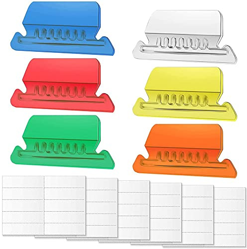 BOFRHME 60 Juegos de PestañAs e Inserciones para Archivos Colgantes, Etiquetas Coloridas para Carpetas de Archivos PestañAs de Archivo para IdentificacióN de Archivos, FáCil de Leer