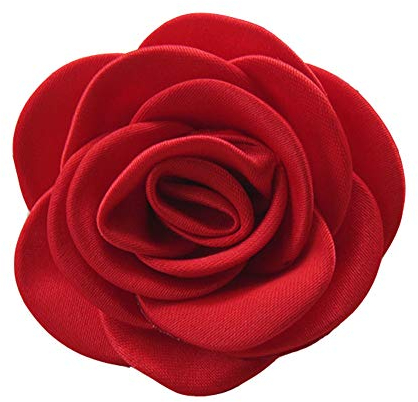 Cheerlife Ansteckblumen Brosche Krawatte Brosche Kamelie Boutonniere Haarclip Haarklipp Blumen Haarspange Rot