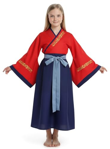 CoolChange Hanfu chino para niños | Vestido para los fans de Mulan | Talla: 110