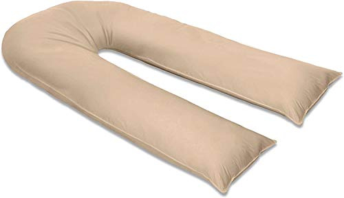 Federa a forma di U, per gravidanza, maternità, allattamento, federa per cuscino intero (Mocha, 2,3 m U solo federa per federa)