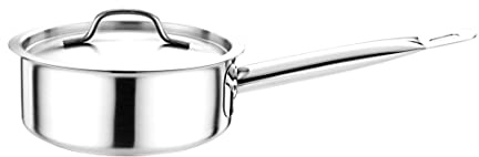 Edelstahl Kochtopf mit Deckel für alle Herdarten Topf in 11 Größen Ø 16cm - Höhe 7cm