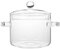GANAZONO Glass Cooking Saucepan Stovetop Borosilicate Glass Cooking Pot with Lid and Handle Kitchen Pot for Pasta Noodle Soup Milk