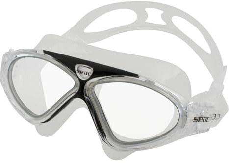 SEAC Vision HD, Lunettes natation piscine et mer pour femme et homme, Masque de natation