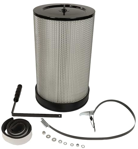 vhbw Feinstaubfilter kompatibel mit Scheppach HD12 Absauganlage - Feinstaub-Filterpatrone mit Reinigungsbürste