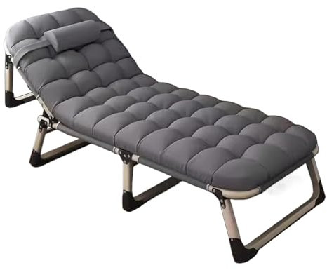 Petit Lit Pliant Adulte avec Matelas Lit de Camping Rembourré Lit de Camping Pliant Lit de Camp Lit de Voyages Lit D'appoint Peu Encombrant(194 * 75 * 27cm)