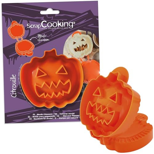 ScrapCooking - Stampo per Calzoni di Halloween - Forma di Zucca - Tagliapasta per Empanadas, Ravioli e Dolci Ripieni - Per Pasticceria e Cucina - Calzone alle Mele - 2153
