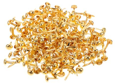NUOBESTY 200stücke Bastel-brads Aus Runde Papierverschlüsse Kleine Metallklammern Für Scrapbooking Bastel-brads