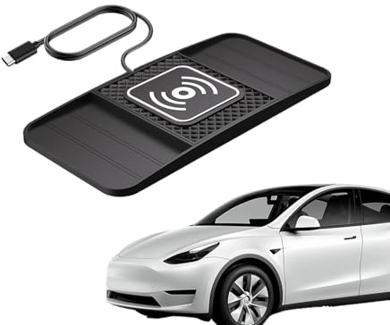 Yonuaret Alfombrilla De Carga Inalámbrica para Coche, Base Cargador Móvil para Vehículo, Base Antideslizante para Cargar Teléfonos En Sedanes SUV Camionetas Tabletas