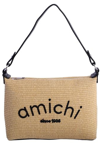 AMICHI - Bolso bandolera mujer de rafia - Bolso playa mujer con correa | Bolsa playa para mujer, Salina