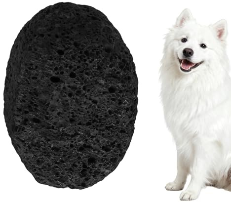 Glitzville Grooming Stone for Pet Cat Dog Heavy Duty Pumice Tool Hair Removal Oval Stone Dog Stripping Tool