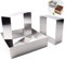 sokey Lot de 3 Moules à Pâtisserie Moules à Gâteaux Cadres à Pâtisserie Moule Carré Professionnel INOX