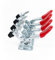IMAGINE 4Pcs Toggle Clamp 201A Hand Tool 60Lbs,27Kg Fassungsvermögen Antislip Quick Release Metall Horizontal Schnellspanner