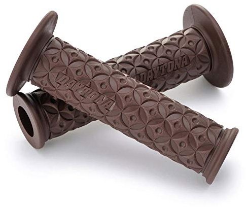 DAYTONA Motorrad Griffgummi Set GGD-NINJA, 7/8“ (22,2mm), 125mm, offenes Ende, braun