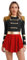 dPois Vestido Manga Larga Lentejuelas Mujer Disfraz Carnaval Domadora Maillot con Falda Tutú Disfraz de Circo Mago para Fiesta Carnaval Halloween Negro M