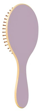 Light Violet Wooden Hair Brushes Wide-tooth and Tail Comb Hairbrush for Thin Hair