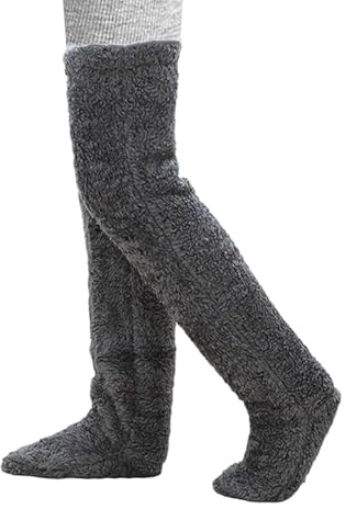 Mtlhbcg Calze invernali da donna,Calze a pantofola in peluche,coscia stivali alti calzini da notte,Coscia calze alte sopra calze del ginocchio,di Spessa,Scalda-gambe,pelosi calzini invernali a casa