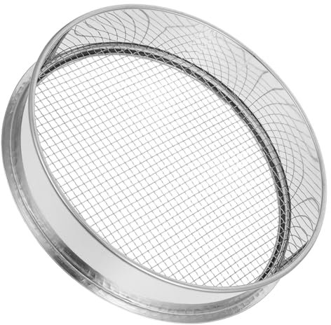 iplusmile Tamiz De Malla para Tierra Jardinería y Compost Colador De Acero Inoxidable para Separar Piedras Herramienta De Tamizado para Uso Macetas y Terrarios