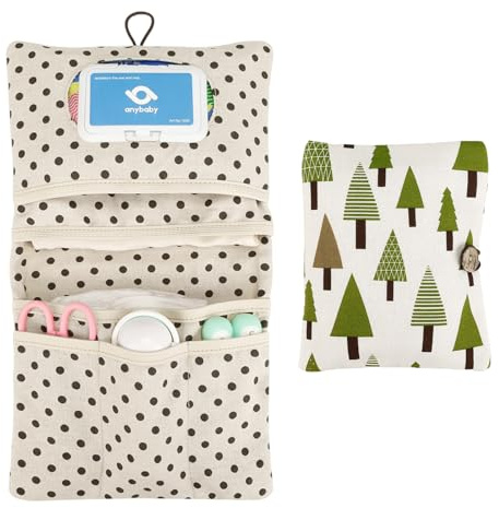 dancepandas Bolsa de Pañales con Hebilla, Bolsa Porta Pañales y Toallitas, Lavable a Máquina, Cambiador Reutilizable para Bebé