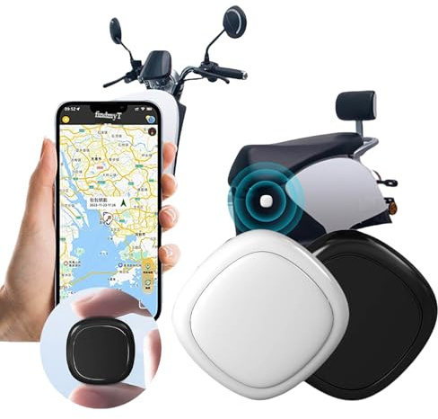 Bluetooth Tracker für Auto Fahrrad Motorrad mit starker Halterung kompatibel mit IOS und Android langlebige kompakt leicht (Schwarz)