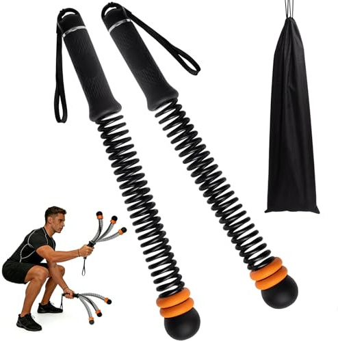 YYSWSAKY Battle Rope, Lot de 2 Corde de Combat sans Corde, Corde Musculation Maison pour Entraînement HIIT, Cardio et Exercices de Force, avec Sac de Rangement (Noire)