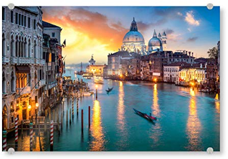 artboxONE Acrylglasbild 45x30 cm Städte/Venedig Canal Grande in Venedig, Italien - Bild venedig Canal Europa