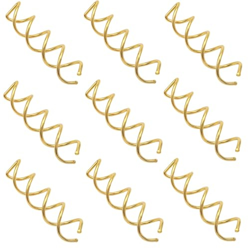 TUUXI 10pcs Spiral Hair Pins 2 Inch Bun Twister Spiral Bobby Pins Gold Spin Clip for Thick Hair Non Scratched Round Clip Bun Maker for Women