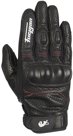 Furygan TD21 Lady Vented Belüftete Leder Motorradhandschuhe Women - Schutz und Komfort, Abriebfestigkeit, Touchscreen, Maximale Atmungsaktivität, Schwarz