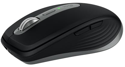 Logitech MX Anywhere 3S for Mac, Compact Wireless Bluetooth Mouse, 8K DPI Any-Surface Tracking, Quiet Clicks, USB C, Wireless Mouse for MacBook Pro, MacBook Air, iMac, iPad - Space Grey