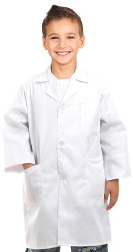 VIKSAUN Forskare Dräkt Medicinsk Kostym Barn Vetenskapligt Experimentleksak för Tjejer Laboratorierock Vetenskapsman Kostym Set Gåvor
