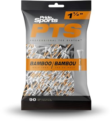 Pride Pts Bamboo Tees Golf-T-Shirt, weiß/orange, 1 1/2 / 38mm