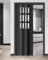 ENHEN Falttür Faltbares Innentor Aus PVC und Acryl – Sondergröße, Falttür für Schrank/Küche, Schiebetür mit Griff für Flur-/Speisekammertür(Black,32x80in(81x203cm))