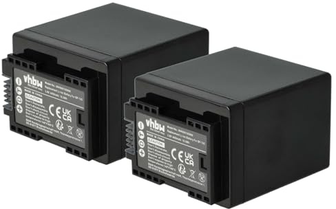 vhbw 2x batteria sostituisce Canon BP-745, BP-727 per videocamera camcorder (4450mAh, 3,6V, Li-Ion) con infochip