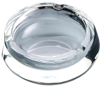 Askkopp för Utomhusbruk Rund Askkopp Av Glas För Inomhus Flygaska Askkopp Dekorativ Dekorativ Askkopp I Glas Askkopp för Hem(Transparent,20cm)