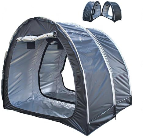 Fxiaobin 2 PCS Box Biciclette può Essere Giuntato Box Biciclette con Tessuto Oxford 210D PU4000 Impermeabile Tende da Esterno Box per Moto da Esterno,Black