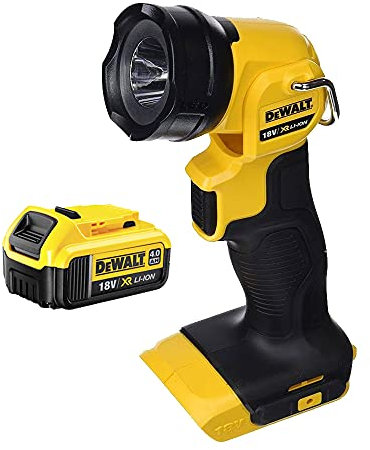 DeWalt DCL040N 18V XR LED Pivot Light Body with 4.0Ah DCB182 Battery