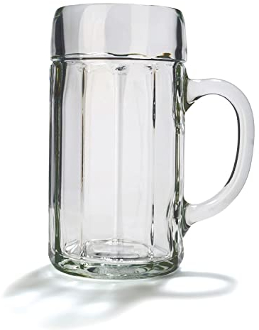 Stölzle Oberglas Bierkrug Eckenmaßkrug / 6er Set Bierkrüge 0,5 Liter/Stabiler Bier Krug/Biergläser 0,5 Liter aus Soda Lime Glas/Bierseidel 0,5l Spülmaschinengeeignet