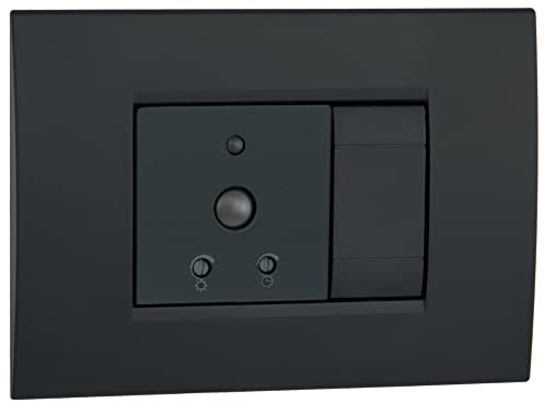 VEMER VE791000 SENS IR DUO - Rilevatore di Movimento Crepuscolare da Interno, Sensore di Movimento a Infrarossi, Installazione su Scatola da Incasso, Grigio