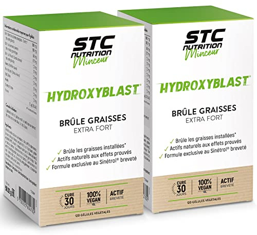 STC NUTRITION - Hydroxyblast® - Brûleur de graisses & coupe-faim naturel à base de plantes - Actif breveté Sinetrol® -Perte de poids & Contrôle de l'appétit - Lot de 2