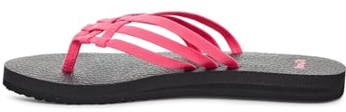 Sanuk, Yoga Sandy, Damen-Flip-Flops, Yoga-Sandalen mit Memory Foam-Fußbett, Hot Pink, Größe EU 42,5