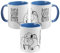 The Peanuts Tasse Snoopy - Sleep is good and books are better - Kaffeetasse Becher Kaffeebecher aus Keramik Blau Weiß 320 ml
