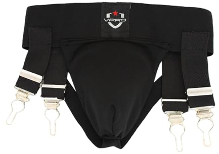 VPRO Hockey Garter Belt with Protective Cup & Jock Strap, Men's & Boy's