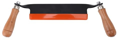 XHTLLO Couteau de Rasage À Tirage, Couteau À Tirage Droit À Retrait Rapide des Bûches, Outil de Rasage À Tirage Droit Portable À Polissage Fin en Acier Au Carbone, Outil À Main D'Écorçage du Bois