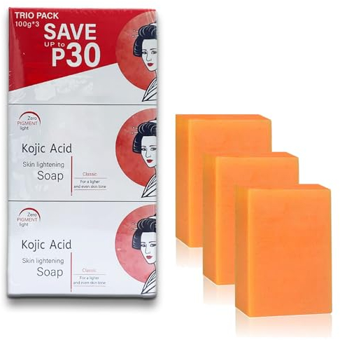 Kojisäure Gesichtsseife Seife - Kojic-Säure Hautaufhellungsseifen - Dunkle Fleckenentferner für Gesicht und Körper - Gleicht den Hautton aus reduziert Akne-Mattigkeit Schmutz stellt die Elastizität
