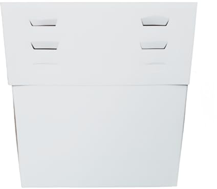 GLOTOMANIA SL - Caja para Tarta 4 Alturas Ajustables - Cartón Resistente Alimentario - 25 cm Lado, Alturas 20/22/25/28 cm - Pack de 3 - Transporte Fácil y Ligero