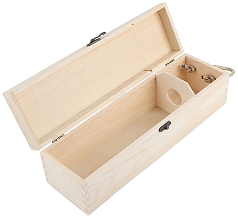 Scatola per Vino, Confezione in Legno Confezione per Vino con Coperchio Ribaltabile Design Bottiglia Singola in Legno Confezione per Vino Rosso per Amici, Familiari e Amanti